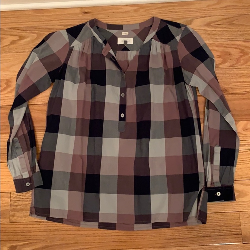 Loft Plaid Top